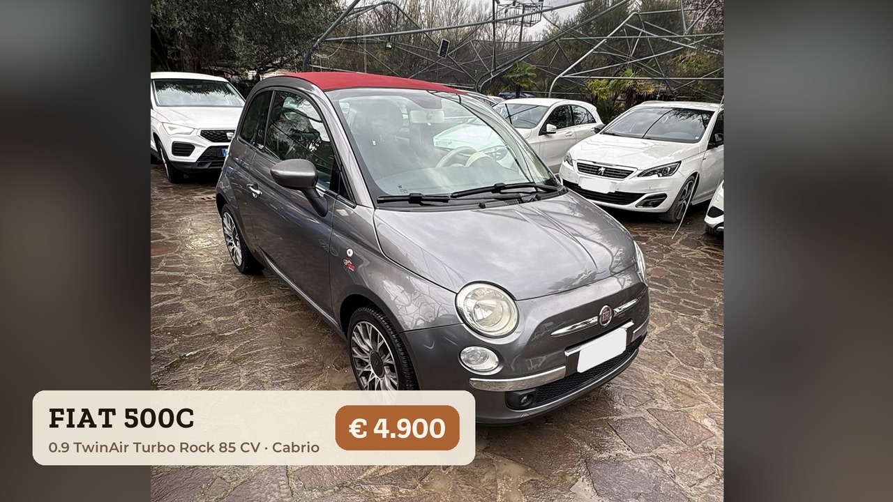 Video Fiat 500C 0.9 t.air t. Rock 85cv NEOPATENTATI